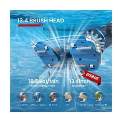 Pro Cordless Pool Vacuum – 18.5 GPM Powerful Suction, 70min Runtime & 13.4&Prime; W…