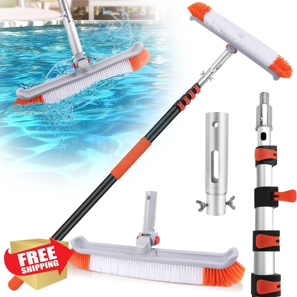 ACTREY Telescoping Pool Pole 16FT with Brush