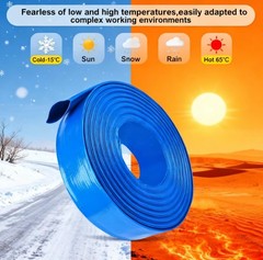POOLTALE 2.0&Prime; x 100 FT Pool Backwash Hose, Heavy Duty 2IN x 100FT, Blue