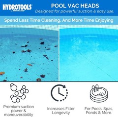 Heavy Duty Pool Vacuum Head – Adjustable Hose Connector for Easy Maneuverability
