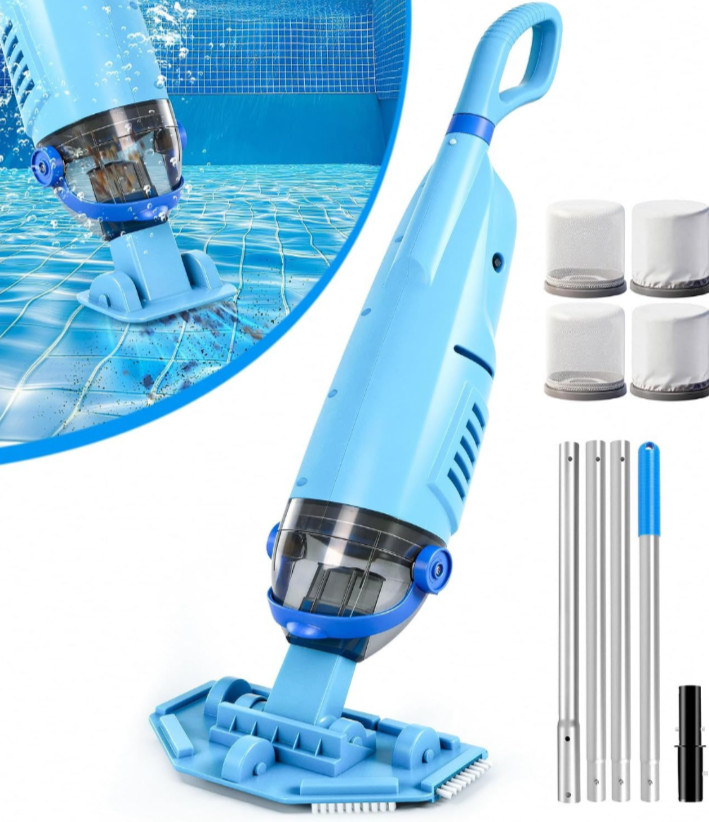 KimPump Cordless Pool Vacuum with 4 Filters, 20.5 GPM for Above/Inground Pools,