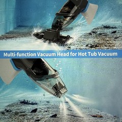 Cordless Handheld Pool Vacuum, 18.5GPM, Detachable Poll, 2x 2L Filters Bags