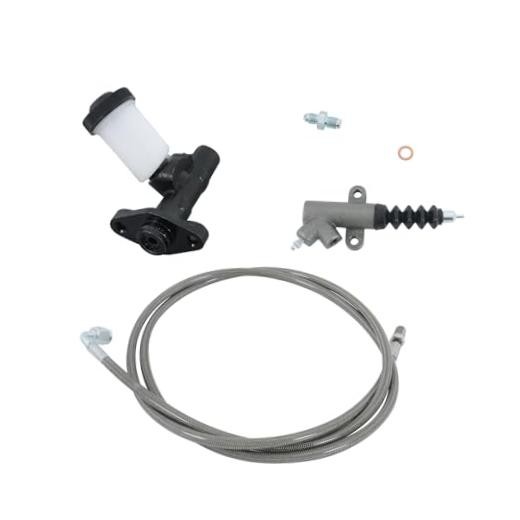 Master and Slave Cylinder and Stainless Clutch Line Kit Replacement for Mazda