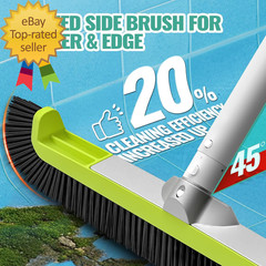18&Prime; Pool Brush Head for Cleaning Swimming Pool Walls, Curved Ends High-Efficienc