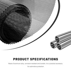 Car Grille Mesh, 40&Prime; × 13&Prime; Multi Functional Auto Aluminum Grill Mesh with 4×8mm