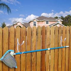 2 Pcs Set Wide Pool Pole Hangers Heavy Duty Silver Aluminium Holder W/ Screws