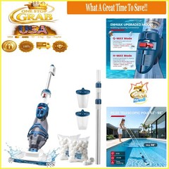 PC20 Cordless Pool Vacuum Upgraded Dual Mode 22 GPM Suction Telescopic
