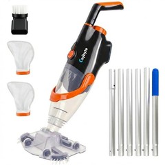 CZYBYTE Pool Vacuum Cleaner Orange 89 Inch Pole