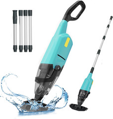 Pool Vacuum for above Ground Pool, Cordless Handheld Rechargeable Pool Cleaner w