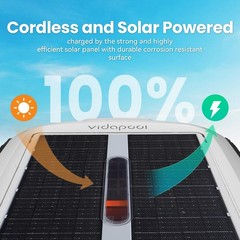 Vidapool Solar Pool Skimmer Robot, Automatic Pool Surface Skimmer Cleaner, Du…