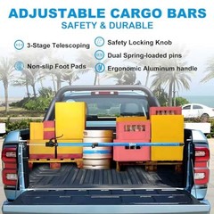 2PK 79 inch Heavy Duty Adjustable Cargo Bars,200LB Capacity，Non 2 Packs Blue