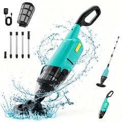 Handheld Pool Vacuum- Cordless Above InGround Swimming Spa Hot Tub Cleaner 90min