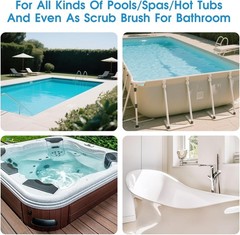 Effortless Small Pool Brush Head for Easy Cleaning of Tight Corners & Edges