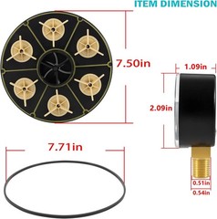 6-Port Module w/ Valve Shell Oring &Pressure Gauge for Paramount 004-302-4408-00