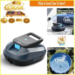 2026 X2 Cordless Robotic Pool Vacuum 200 Min Runtime Fast Charging Blue