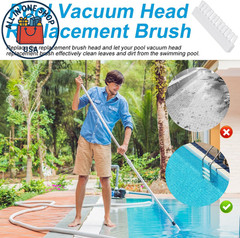 Pool Vacuum Head Brush Replacement Set, Universal Fit 7-Piece