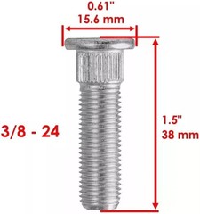 Front Rear Wheel Stud and Nut Kit 85-1092 7518378 Replacement for Polaris
