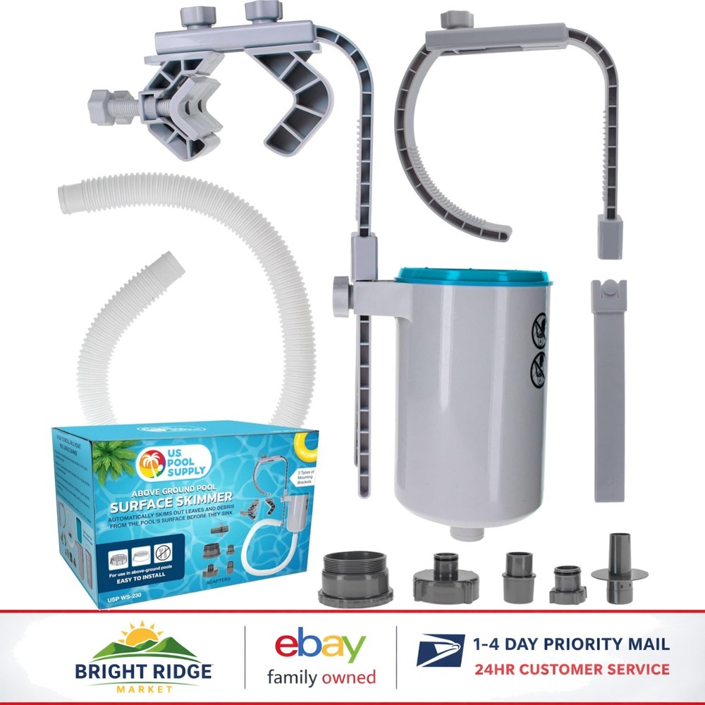 Above Ground Pool Cleaning Skimmer with Automatic Surface Debris Removal