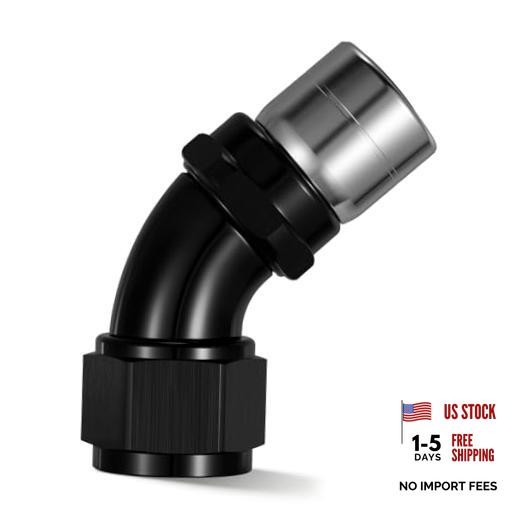 Crimp Swivel Hose End Fitting for CPE Braided Hose 12AN 45 Degree
