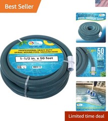 Effortless 50 Foot Pool Vacuum Hose – Heavy Duty with Kink-Free Functionality