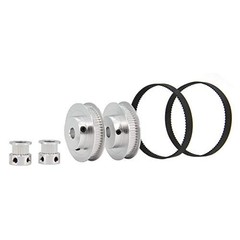 2PCS Set GT2 Synchronous Wheel 20&60 Teeth 8mm Bore Aluminum 20-60T-8B-6