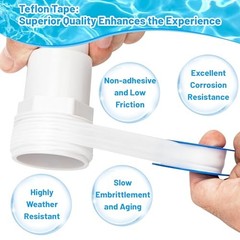 Pool Hose Adapter of 1-1/4&Prime; to 1-1/2&Prime; with Plumbers 2-pack with accessories