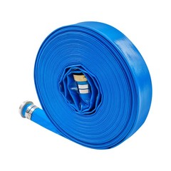 2&Prime; x 100 ft Lay Flat Water Discharge Hose Backwash Hose for Swimming Pools
