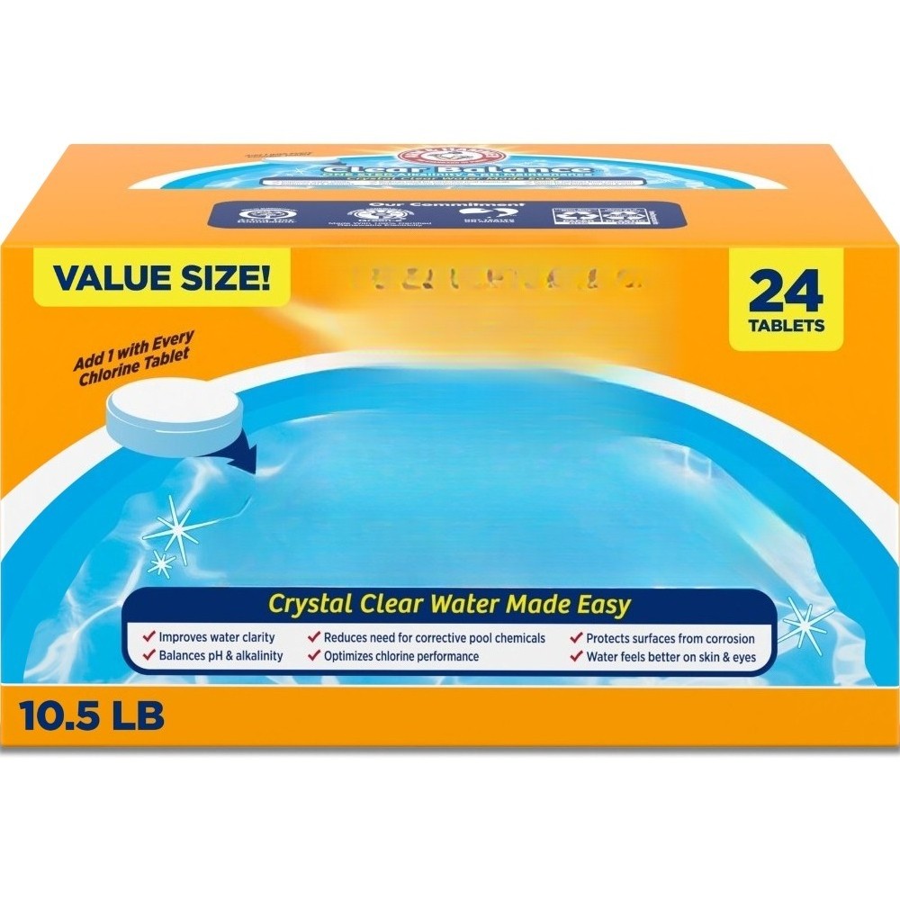 Clear Balance Swimming Pool Maintenance Tablets, 1 Pack, 24 Count