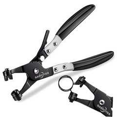 Hose Clamp Pliers, Heavy Duty Hose Clamp Tool with Locking Gear ＆ Black Non