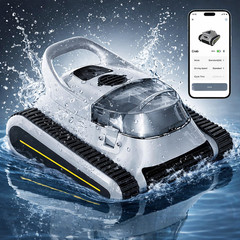 Robotic Pool Cleaner Cordless Pool Vacuum Robot Wall Climbing for Swimming Pools