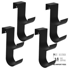 codree Pcs Pool Fence Hooks for Pool Equipment, Black Heavy Duty 4 Black-4