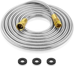 Heavy Duty Stainless Steel Garden Pool Hose No-Kink Flexible Water Pipe Outdoor