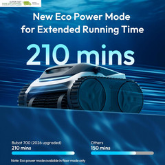 Robotic Pool Cleaner with Superior Suction, Smart Navigation, APP Control, Wall