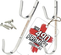 Never Rust Pool Pole Hangers 2 Protuff Heavy Duty Double Hooks W/unlimited Free