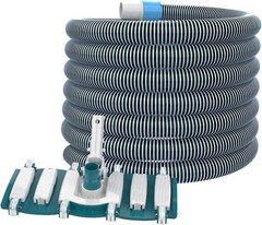Versatile 30ft Swimming Pool Vacuum with Kink-Resistant Hose & Heavy Duty Head