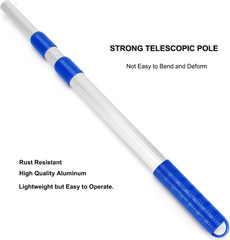 Pool Skimmer Net with Adjustable 17-40&Prime; Telescopic Pole – Fine Mesh Net – Leaf