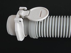 Vac Lock Safety Pool Wall Hose Fitting Connector, White.
