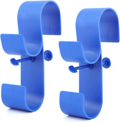 Poolside Pool Leaf Skimmer Net Holder, Swimming Pool Pole Hanger Hooks, 2 Hooks