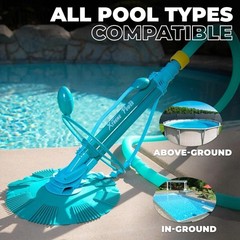 Automatic Suction Vacuum-Generic Climb Wall Pool Cleaner Sweeper In-Ground Su…