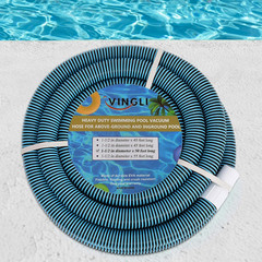 Swimming Pool Vacuum Hose, 1-1/2-Inch X 50-Feet, Blue