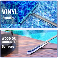 18&Prime; Swimming Pool Brush Cleaning Wall With Aluminum Back Easily Sweep Pool Algae