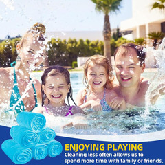 100 Pack Blue Pool Skimmer Socks Fine Mesh for Pool Cleaning