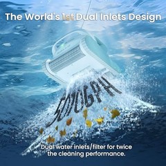 Hydro 4SE Robotic Pool Cleaner, Wired Automatic Pool Vacuum with Wall & GREEN