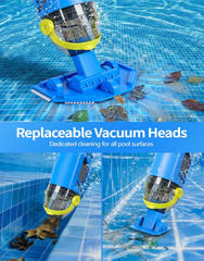 2026 Upgraded Cordless Pool Vacuum for Inground Pools | 20.5 GPM Powerful Suctio
