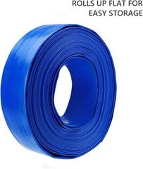 Industrial Grade 50ft Blue PVC Discharge Hose for Pools – Leak-Resistant