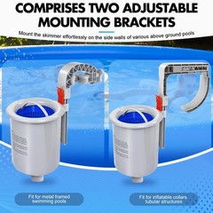 Above Ground Pool Surface Skimmer Wall Mount with Removable Basket – Automatic
