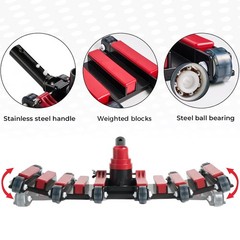Commercial Pool Vacuum Head 19&Prime; Weighted Extra Wide with Wheels Heavy Duty