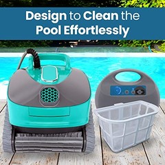SERENELIFE AUTOMATIC ROBOT POOL CLEANING ROBOT THREE MOTORS A3284 – TURQUOISE