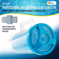 Pool Leaf Catcher – Heavy Duty Inline Pool Leaf Canister, Vacuum for Inground Cl