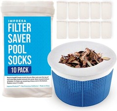 10 Pack Pool Spa Skimmer Basket Pre-Filter Saver Bag Fine Mesh Screen Socks